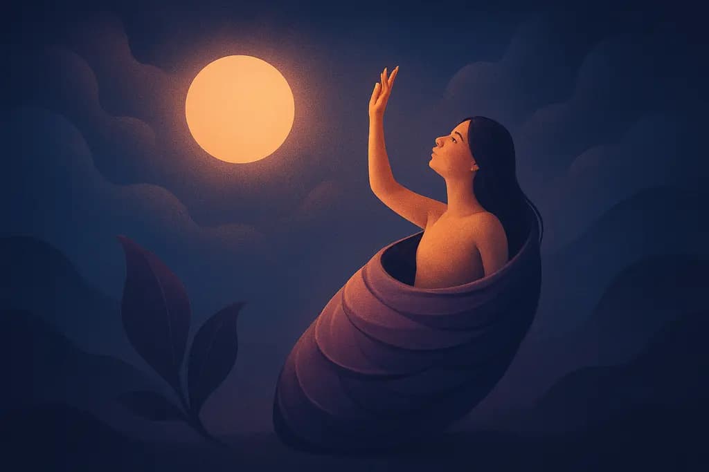 Dream illustration: dream about emerging from a cocoon or rebirth