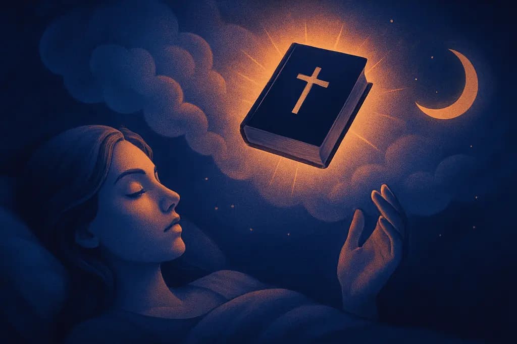 Dream illustration: dream about finding a black holy book