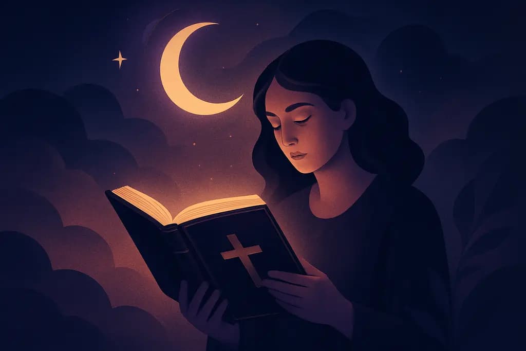 Dream illustration: dream about finding a holy book and reading it