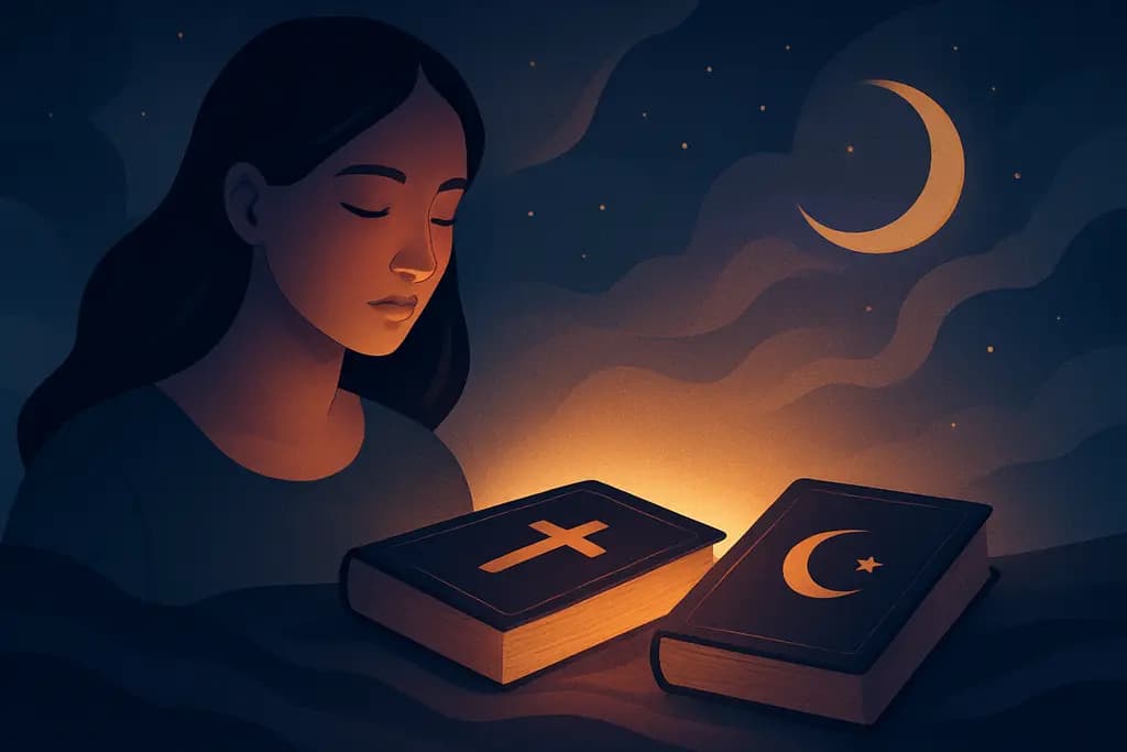 Dream illustration: dream about finding two holy books
