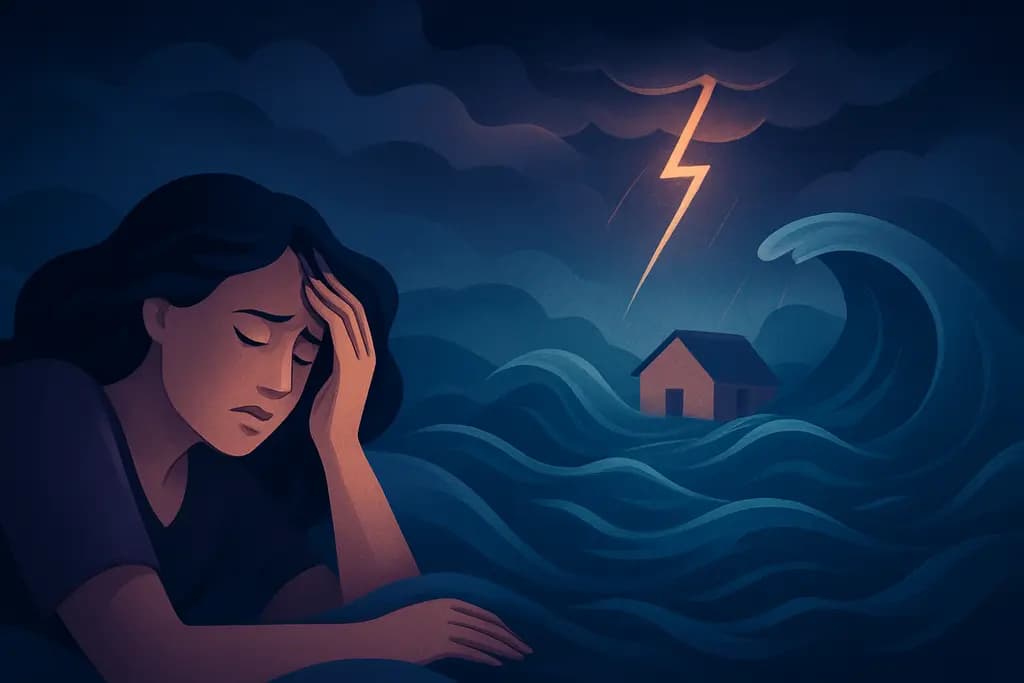 Dream illustration: dream about flash flood