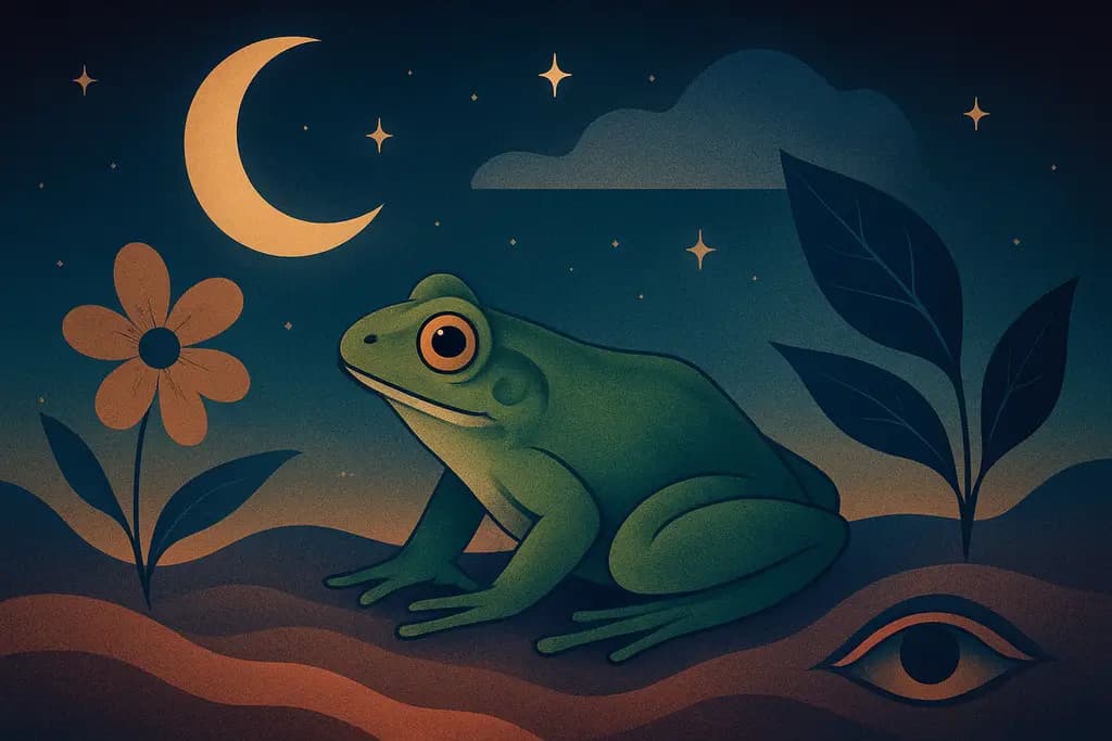 Dream illustration: Dream about frogs