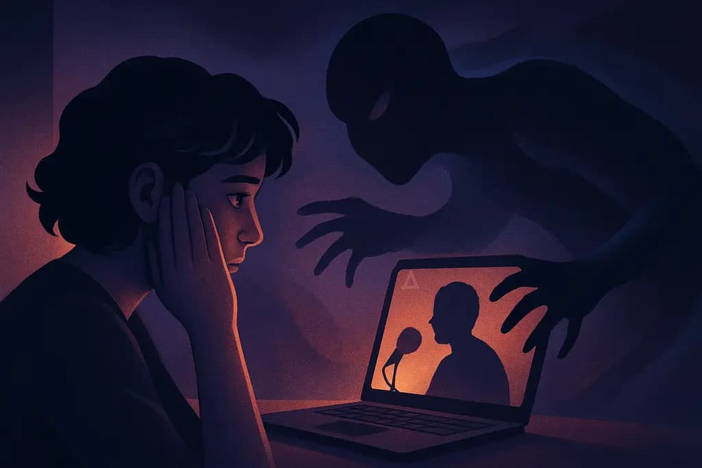 Dream illustration: dream about joining a live stream and being attacked