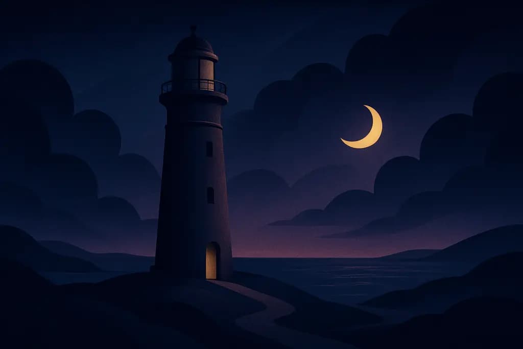 Dream illustration: dream about lighthouse whose light goes out