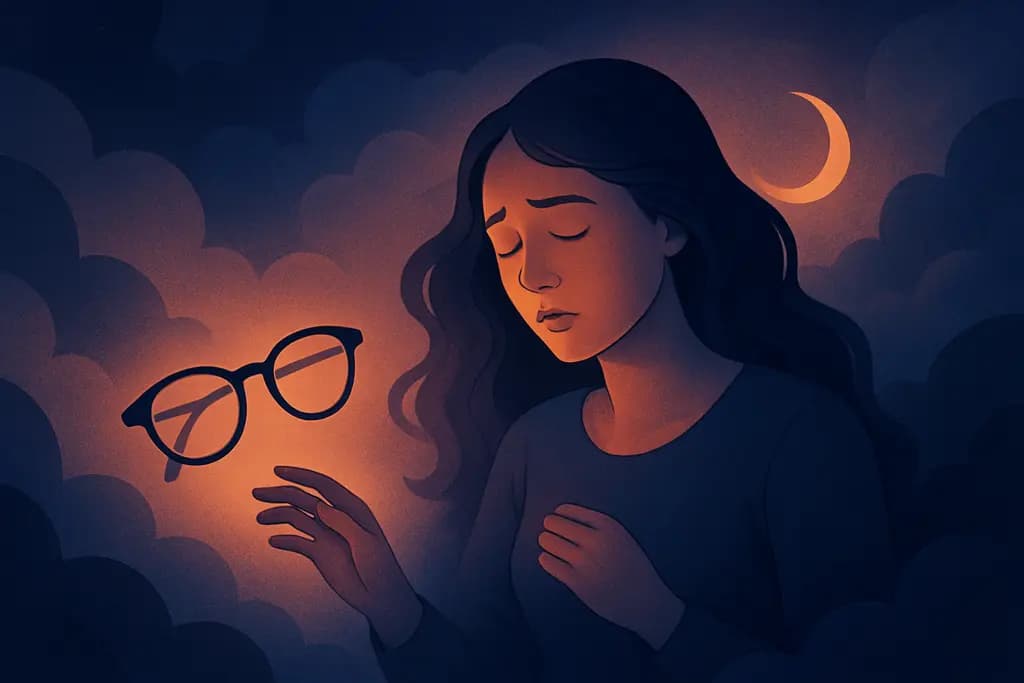 Dream illustration: dream about lost eyeglasses meaning