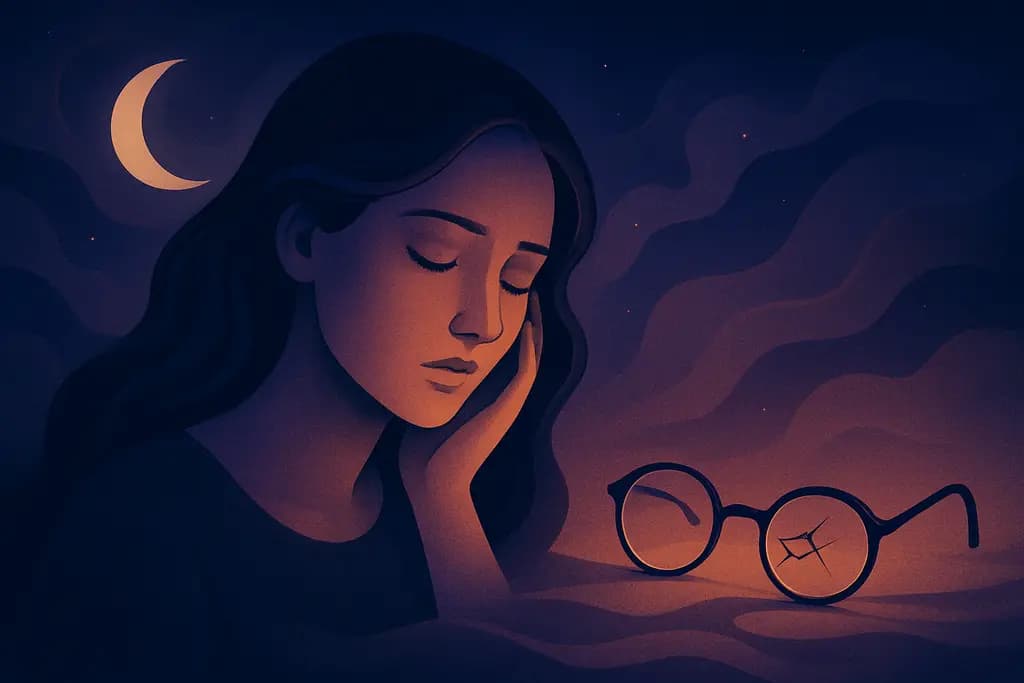 Dream illustration: dream about lost or broken eyeglasses