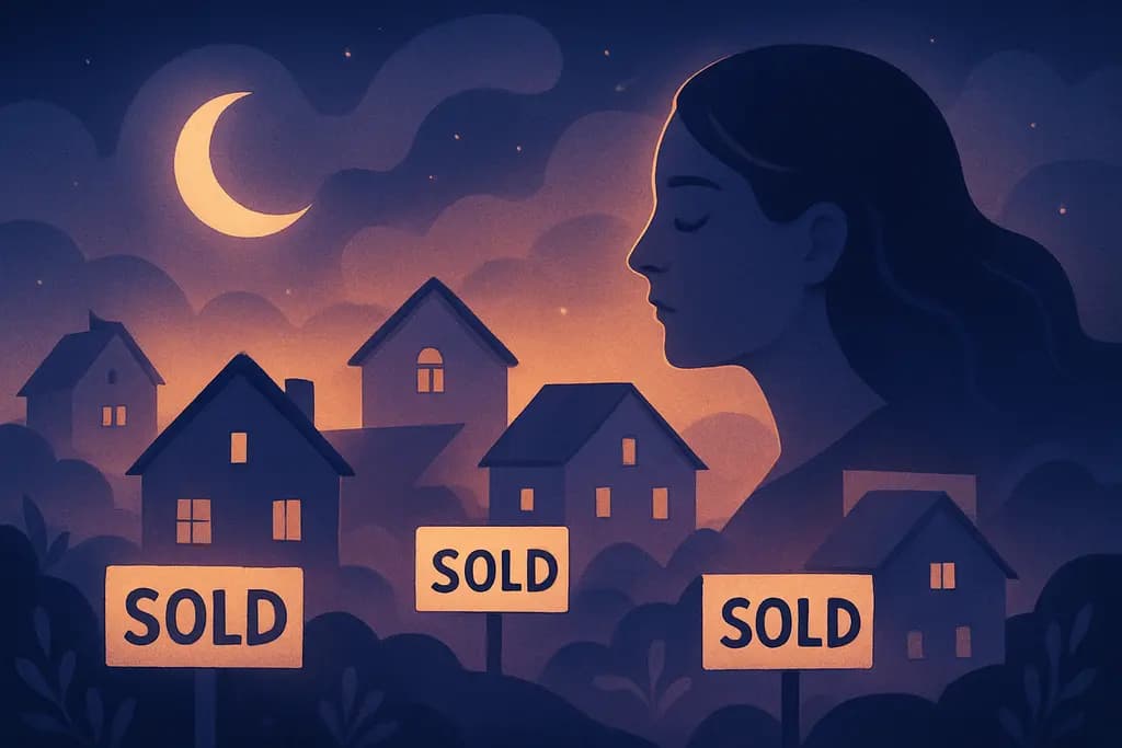 Dream illustration: dream about many houses being sold