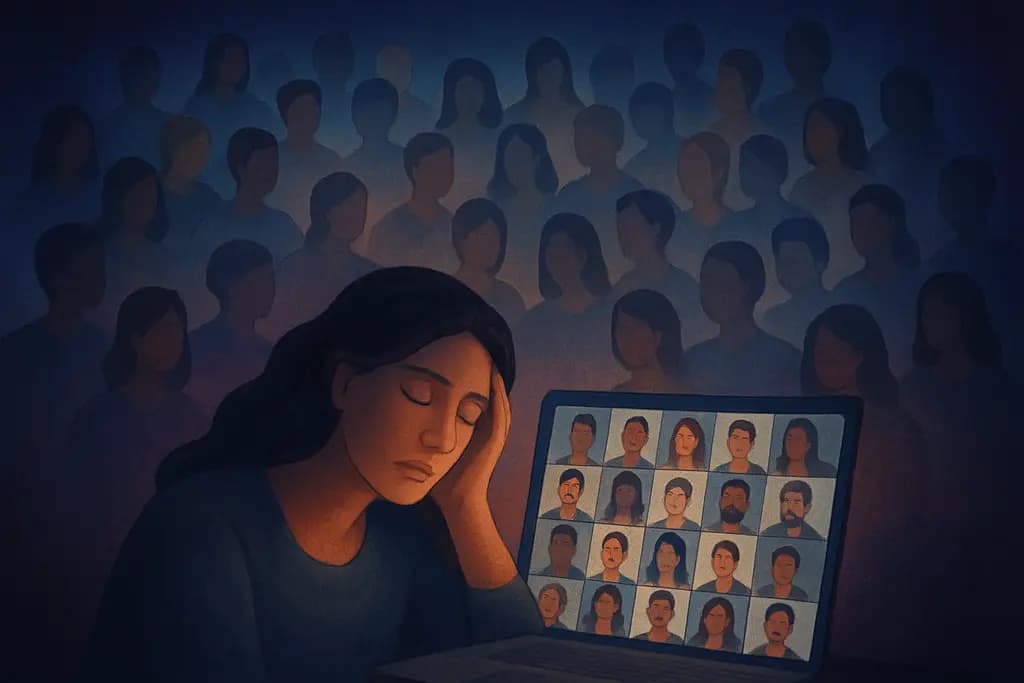 Dream illustration: dream about many people joining a video call