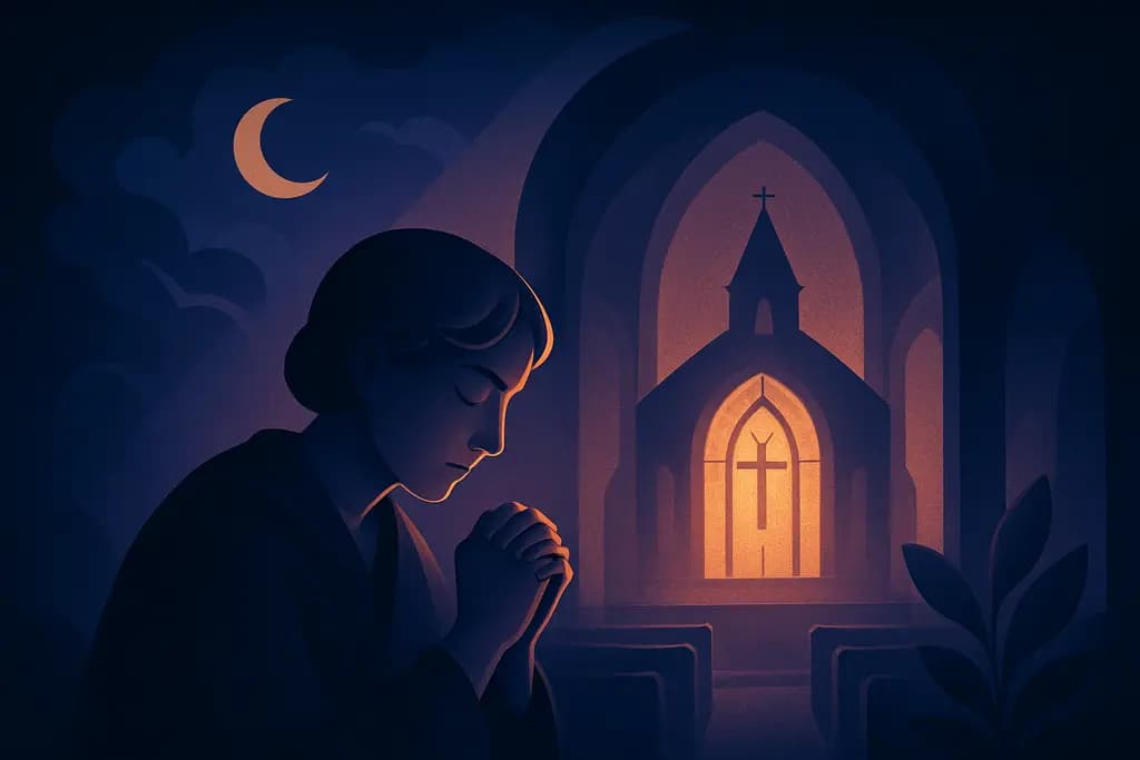 Dream illustration: dream about praying in church