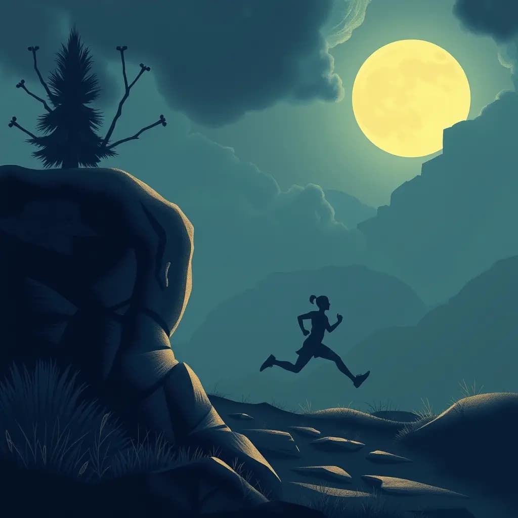 Dream illustration: Dream about running but not getting anywhere