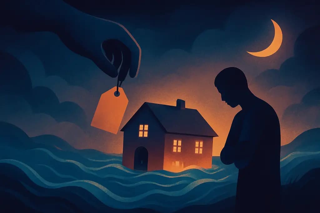 Dream illustration: dream about selling my house in a flood