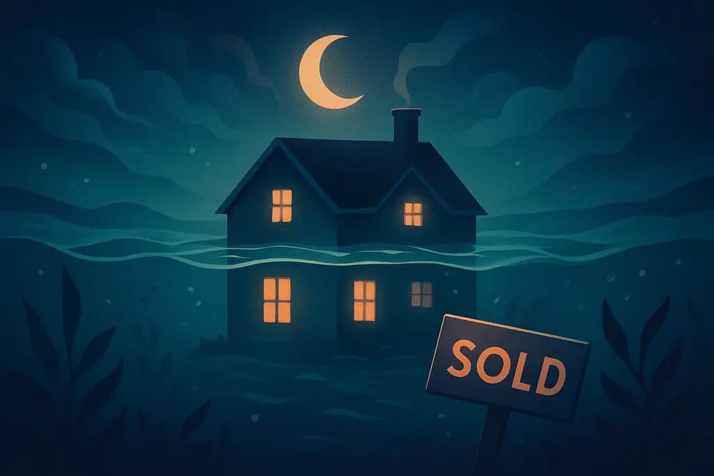 Dream illustration: dream about selling your house while it's underwater