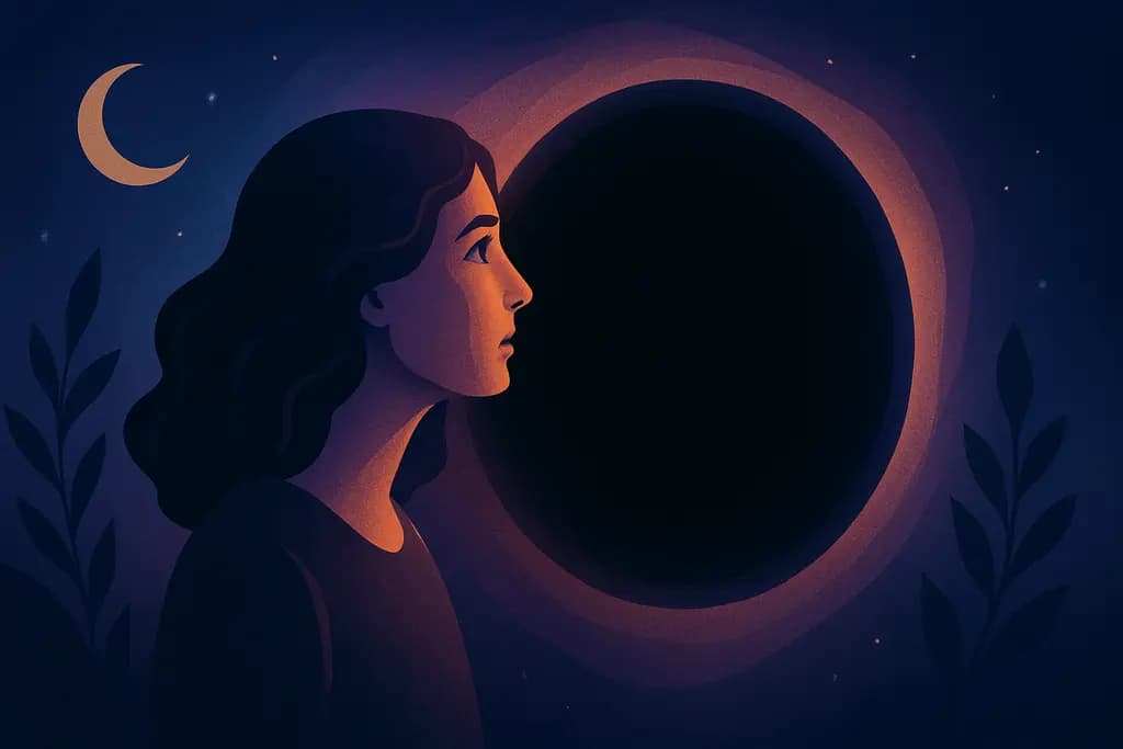 Dream illustration: dream about staring into a black void