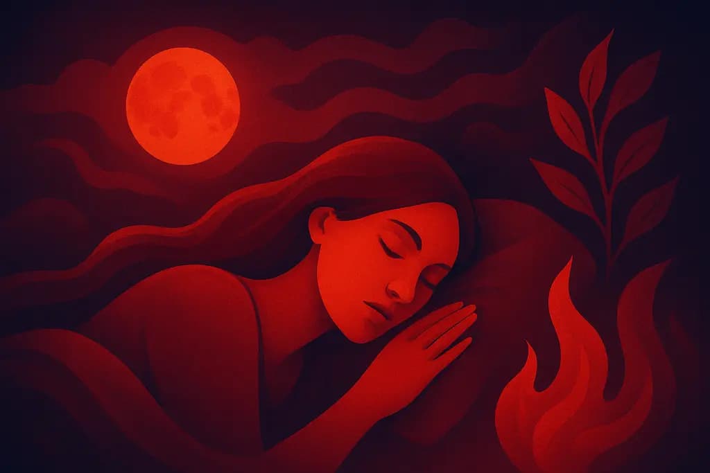 Dream illustration: Dream bathed in vivid red