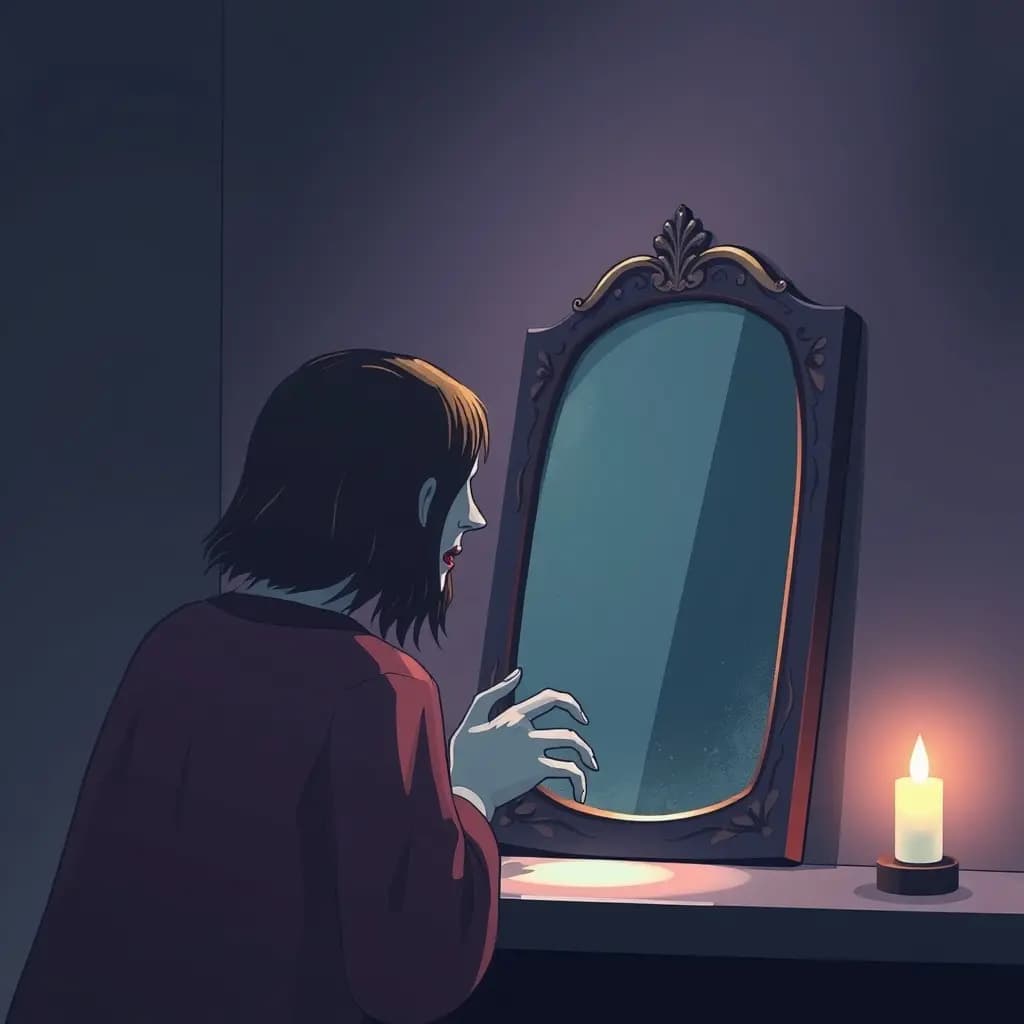 Dream illustration: Dream of haunted mirror