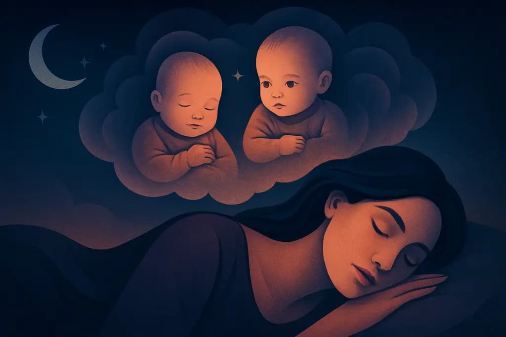 Dream illustration: dreaming of two babies