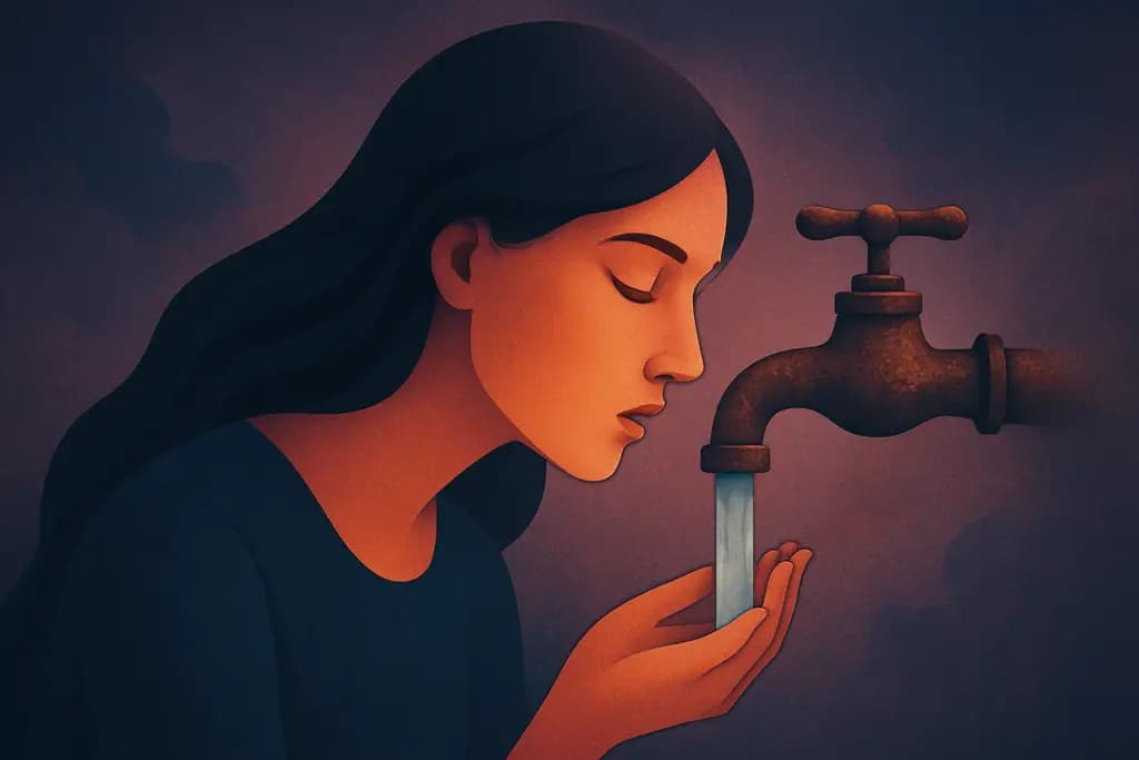 Dream illustration: Drinking from a Rusty Tap