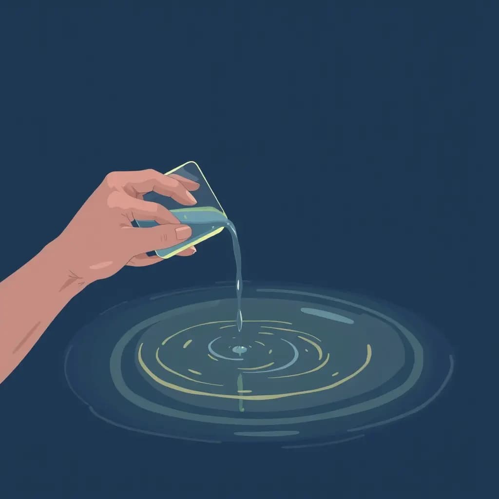 Dream illustration: Drinking from dirty water