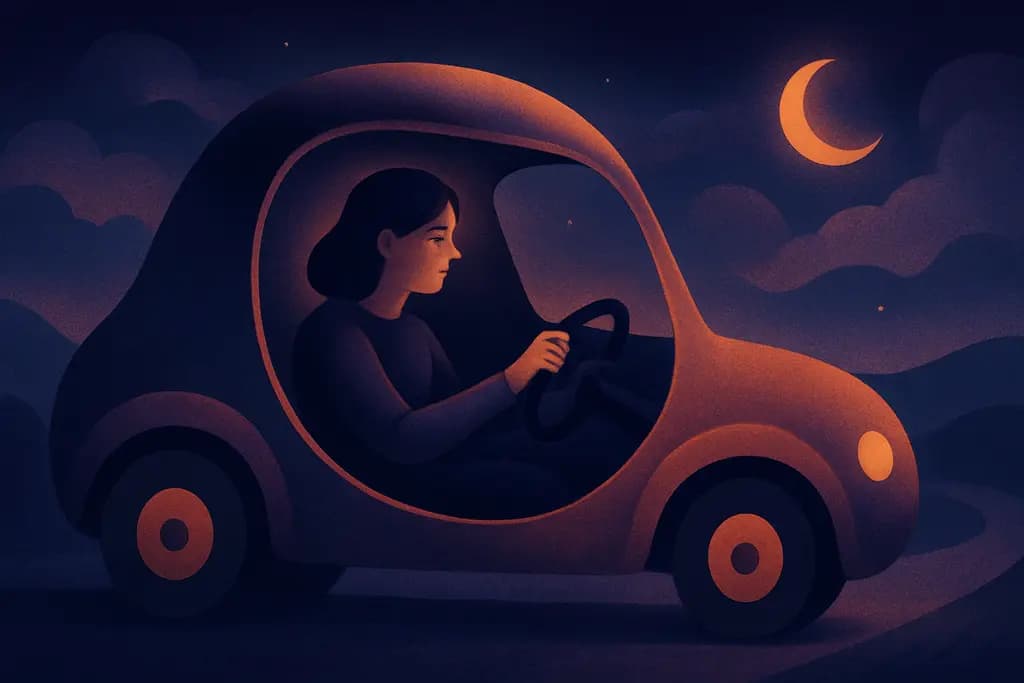 Dream illustration: Driving a Strange Vehicle