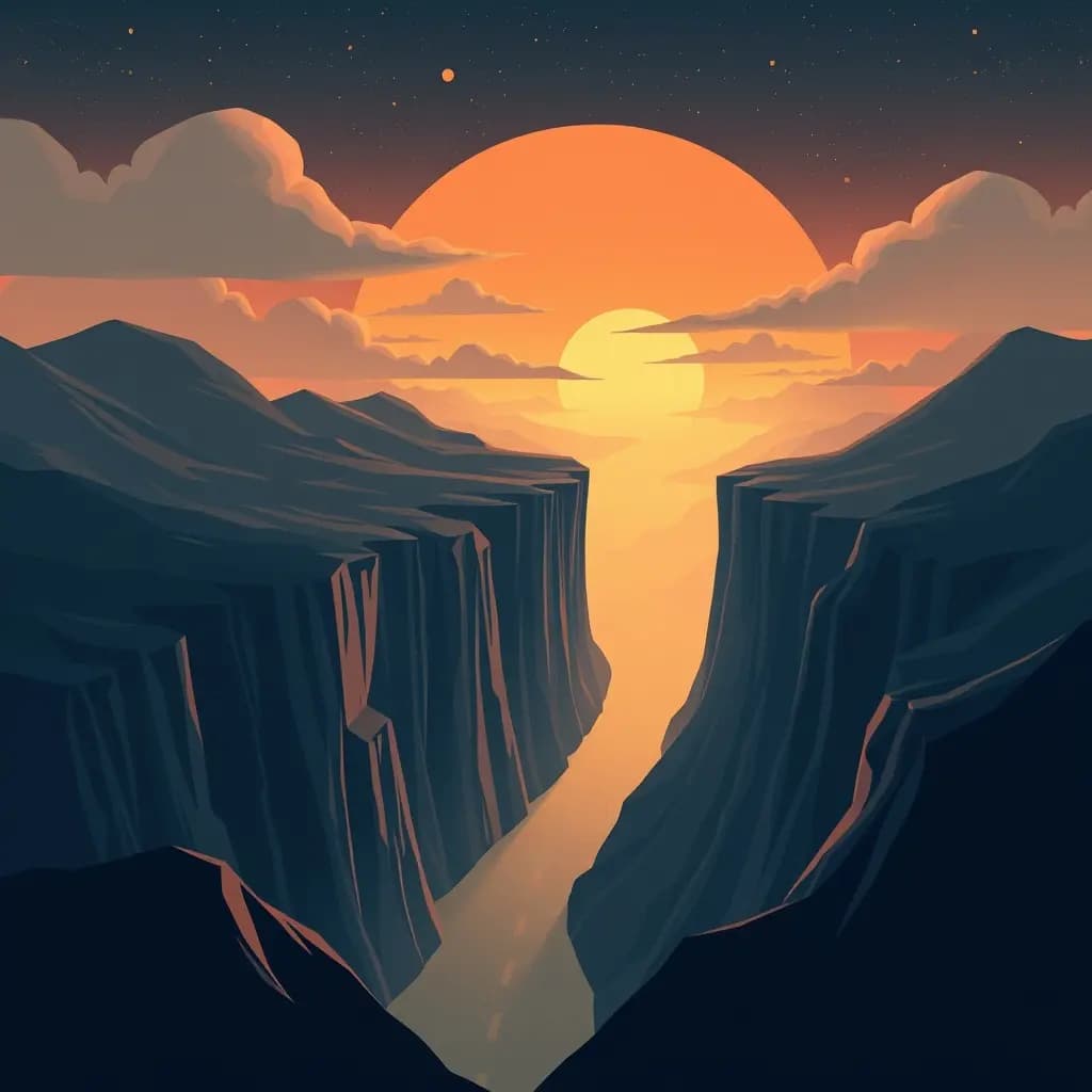 Dream illustration: Driving into abyss