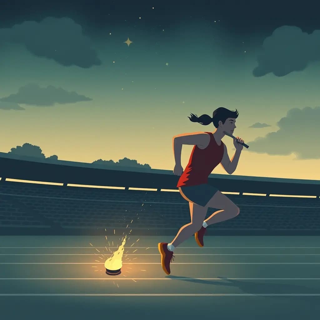 Dream illustration: Dropped the relay baton