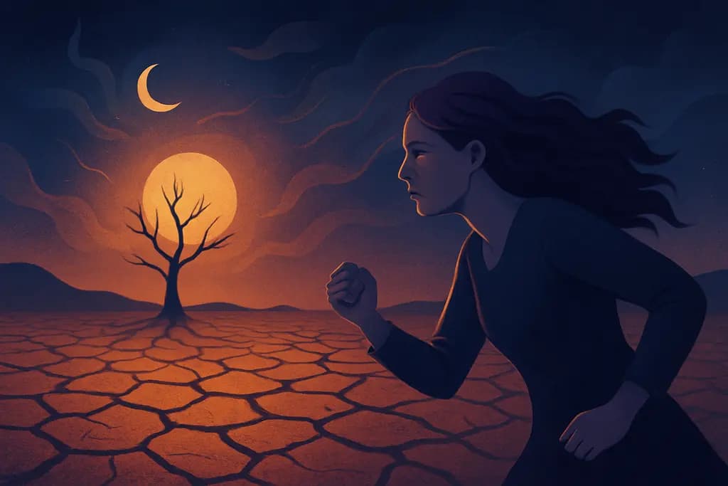 Dream illustration: drought chasing me dream meaning