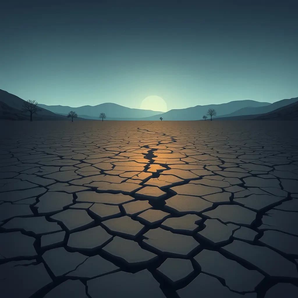 Dream illustration: Drought cracks the ground