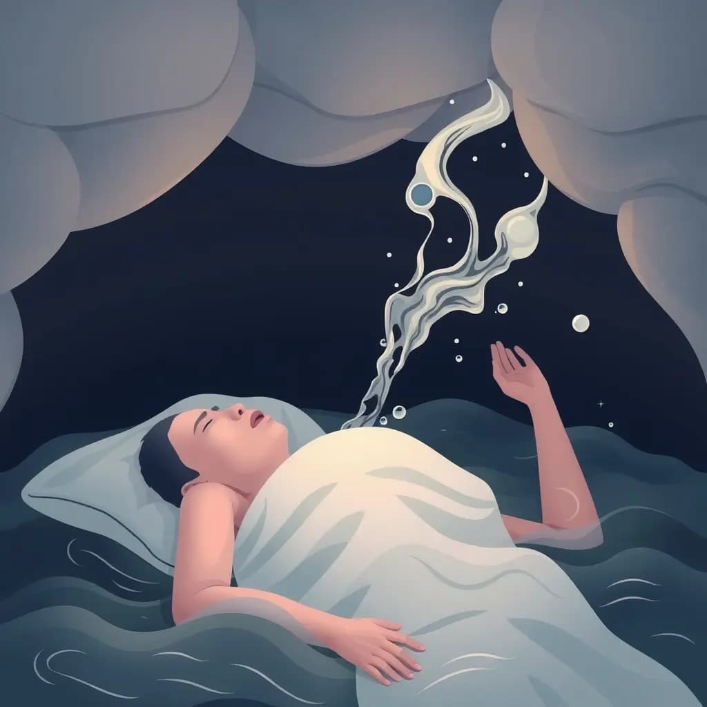 Dream illustration: Drowning and gasping for air