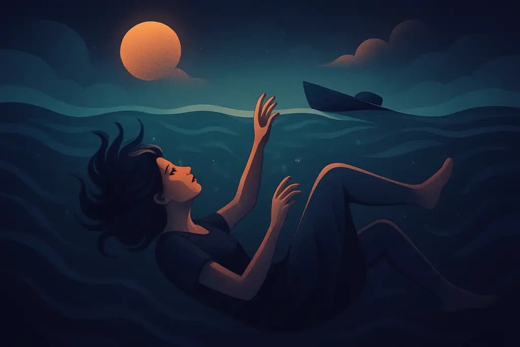 Dream illustration: Drowning or Sinking