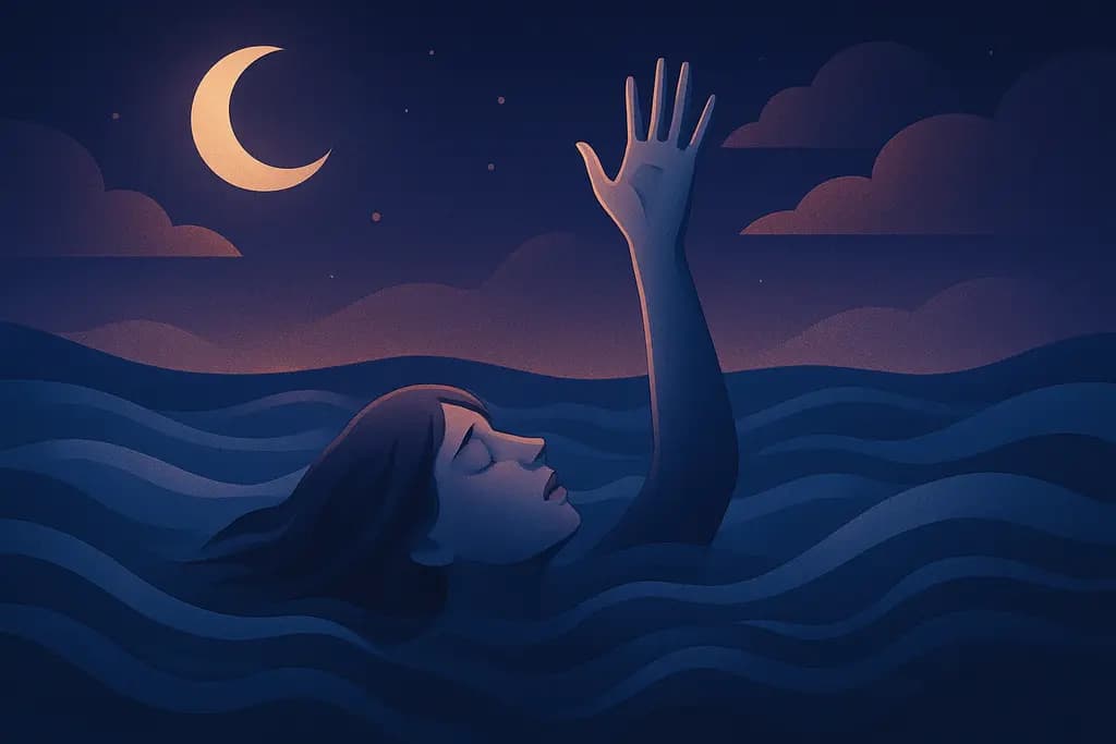Dream illustration: Drowning