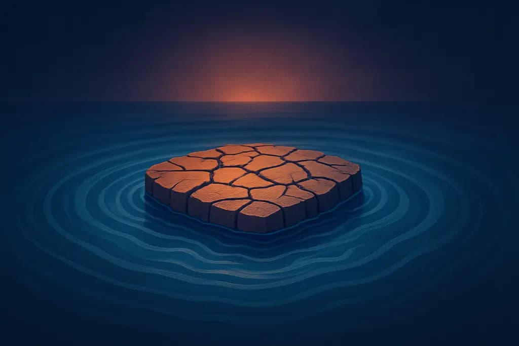 Dream illustration: dry cracked earth in water dream meaning