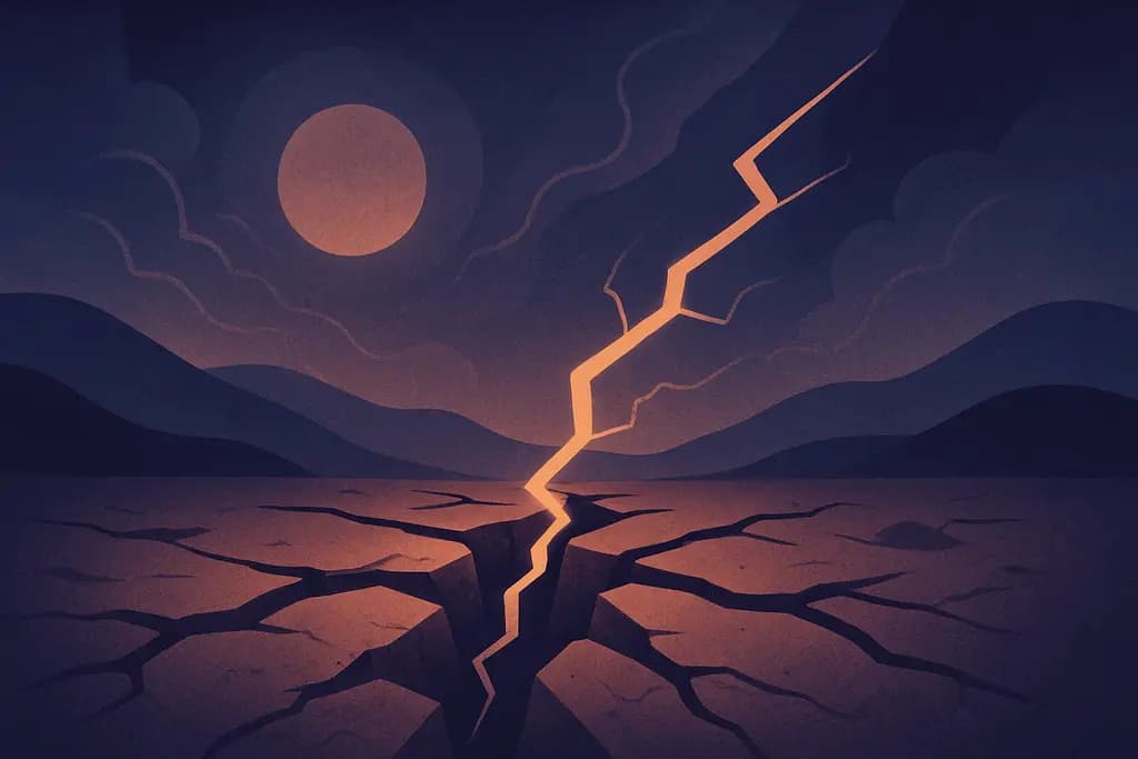 Dream illustration: Earthquake shaking the ground
