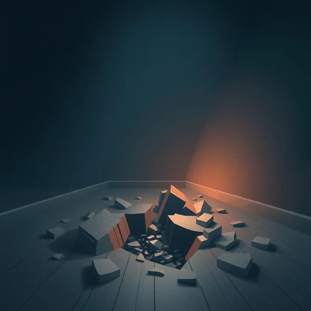 Dream illustration: Earthquake splits floor