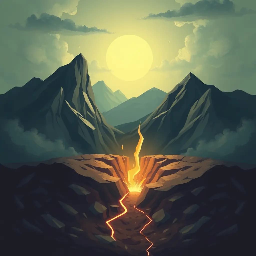 Dream illustration: Earthquake splits ground