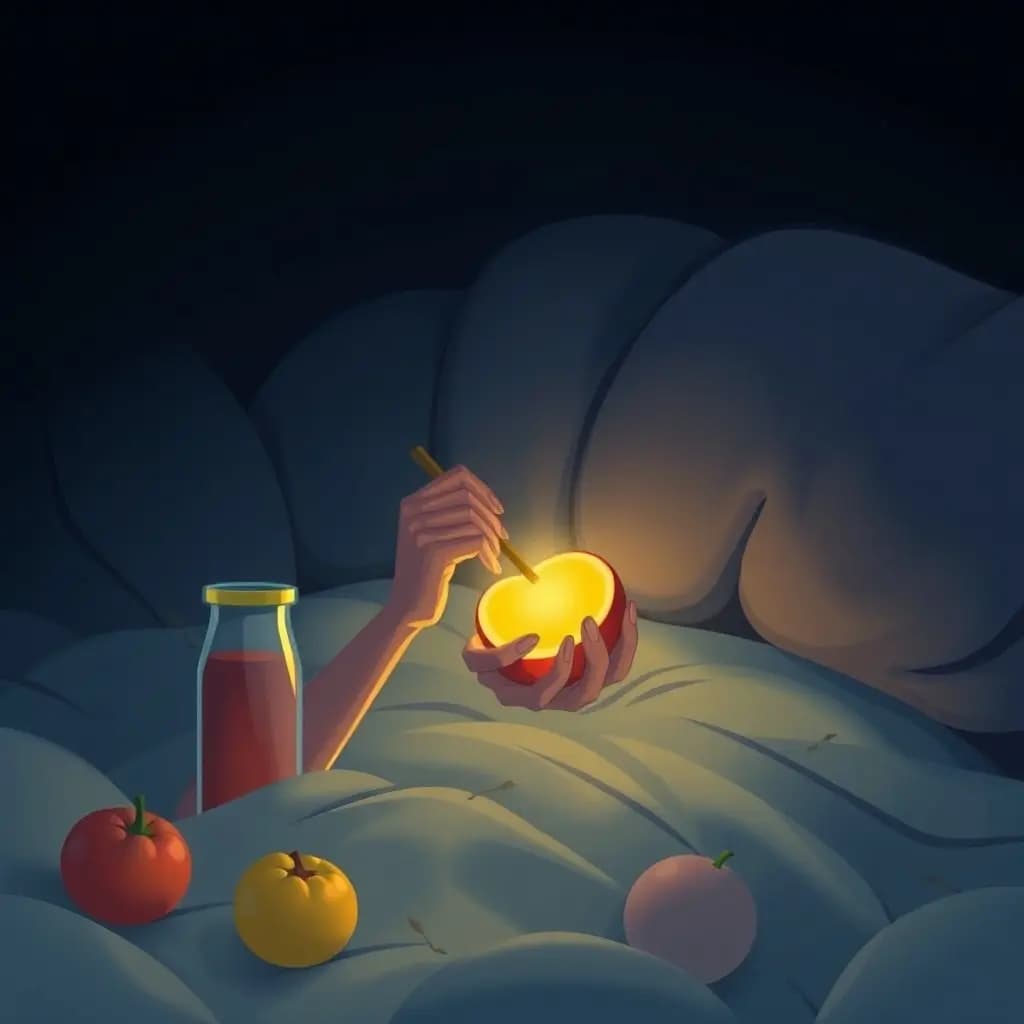 Dream illustration: Eating a glowing fruit