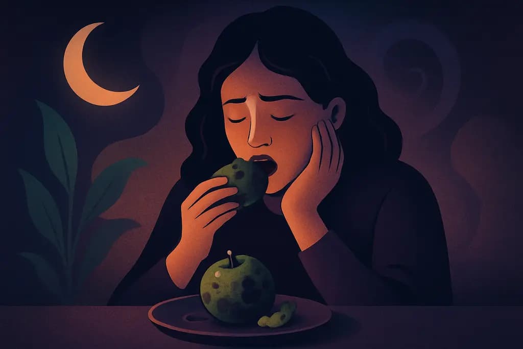 Dream illustration: Eating rotten food