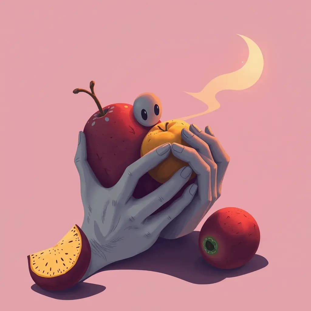 Dream illustration: Eating rotten fruit