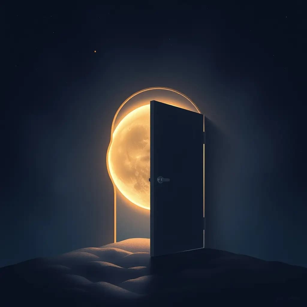 Dream illustration: Eclipse revealing hidden door