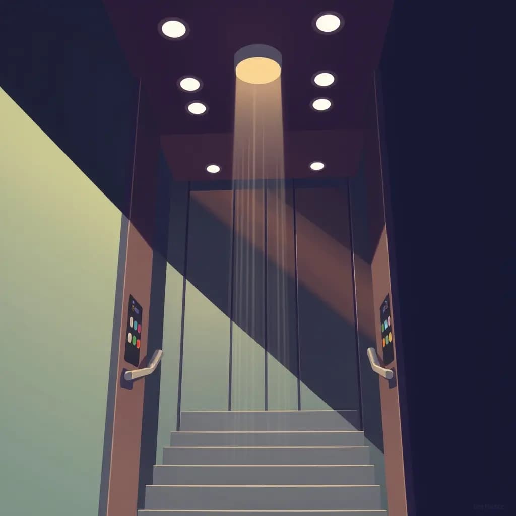 Dream illustration: Elevator falling multiple floors