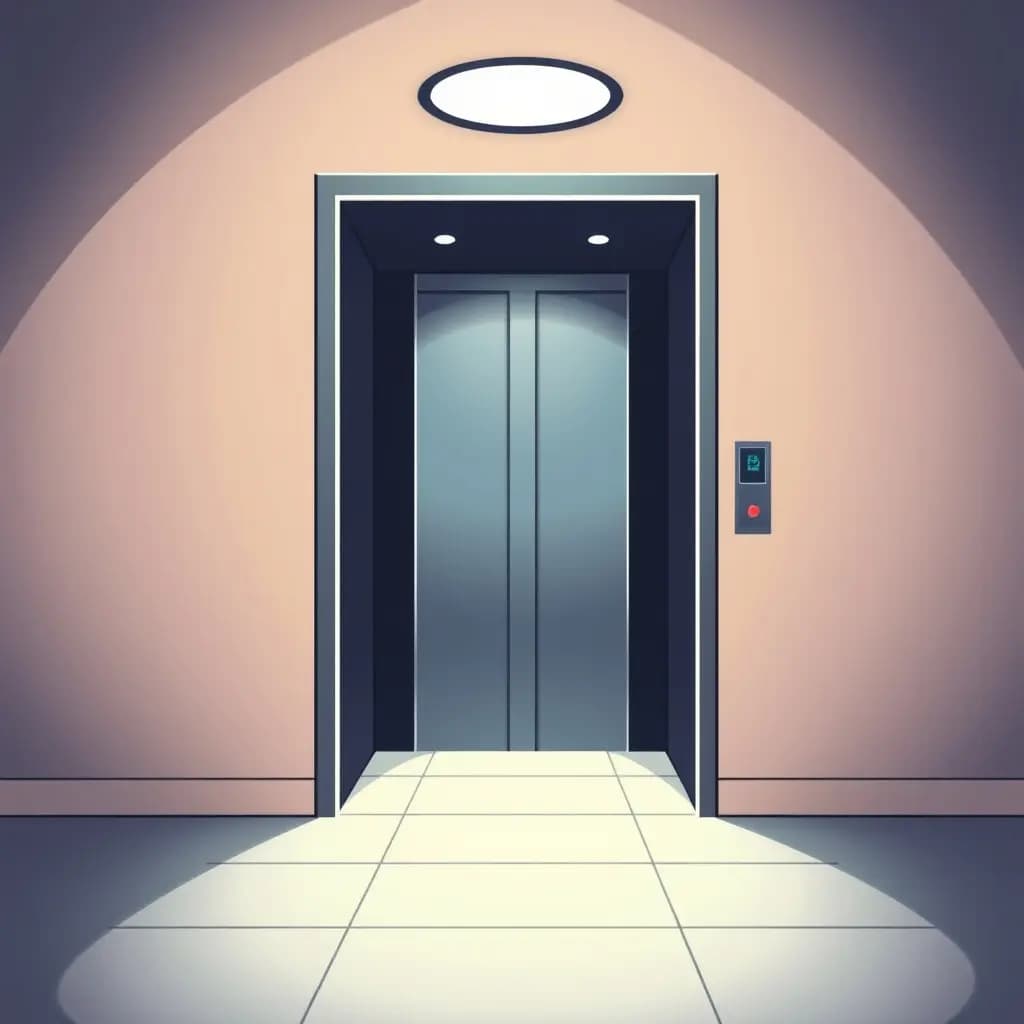 Dream illustration: Elevator goes up forever