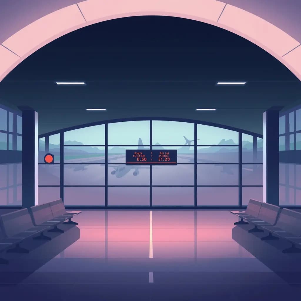 Dream illustration: Empty airport