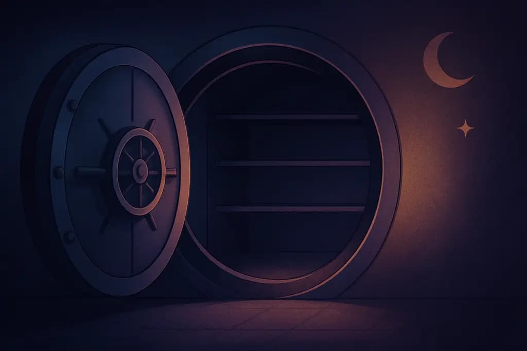 Dream illustration: Empty bank vault
