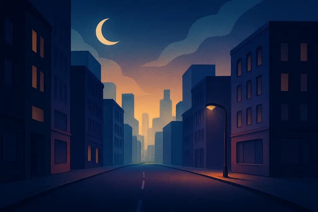 Dream illustration: Empty City with No People