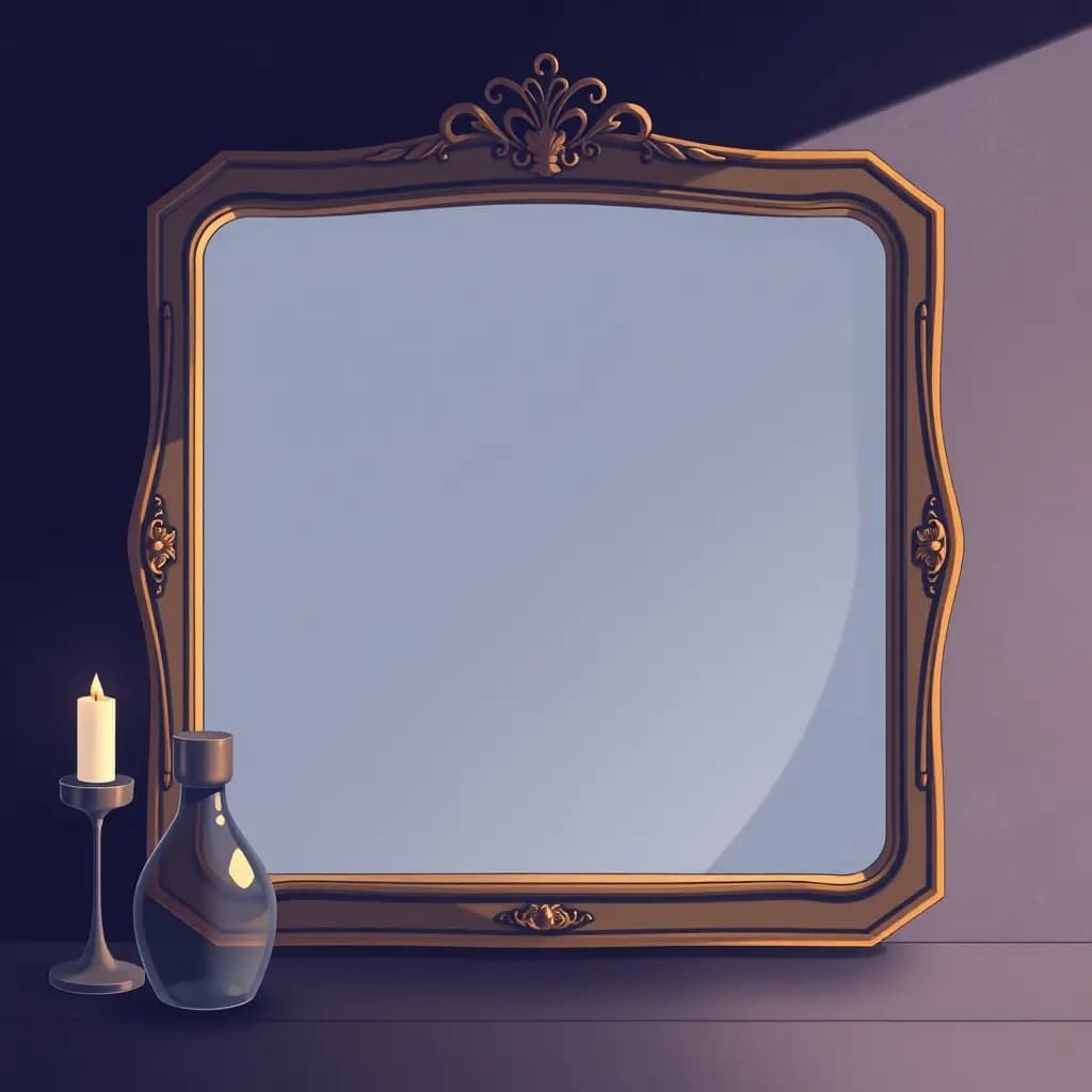 Dream illustration: Empty mirror frame