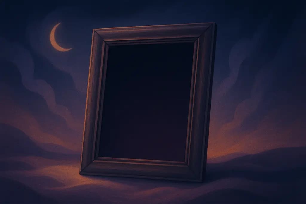 Dream illustration: Empty picture frame
