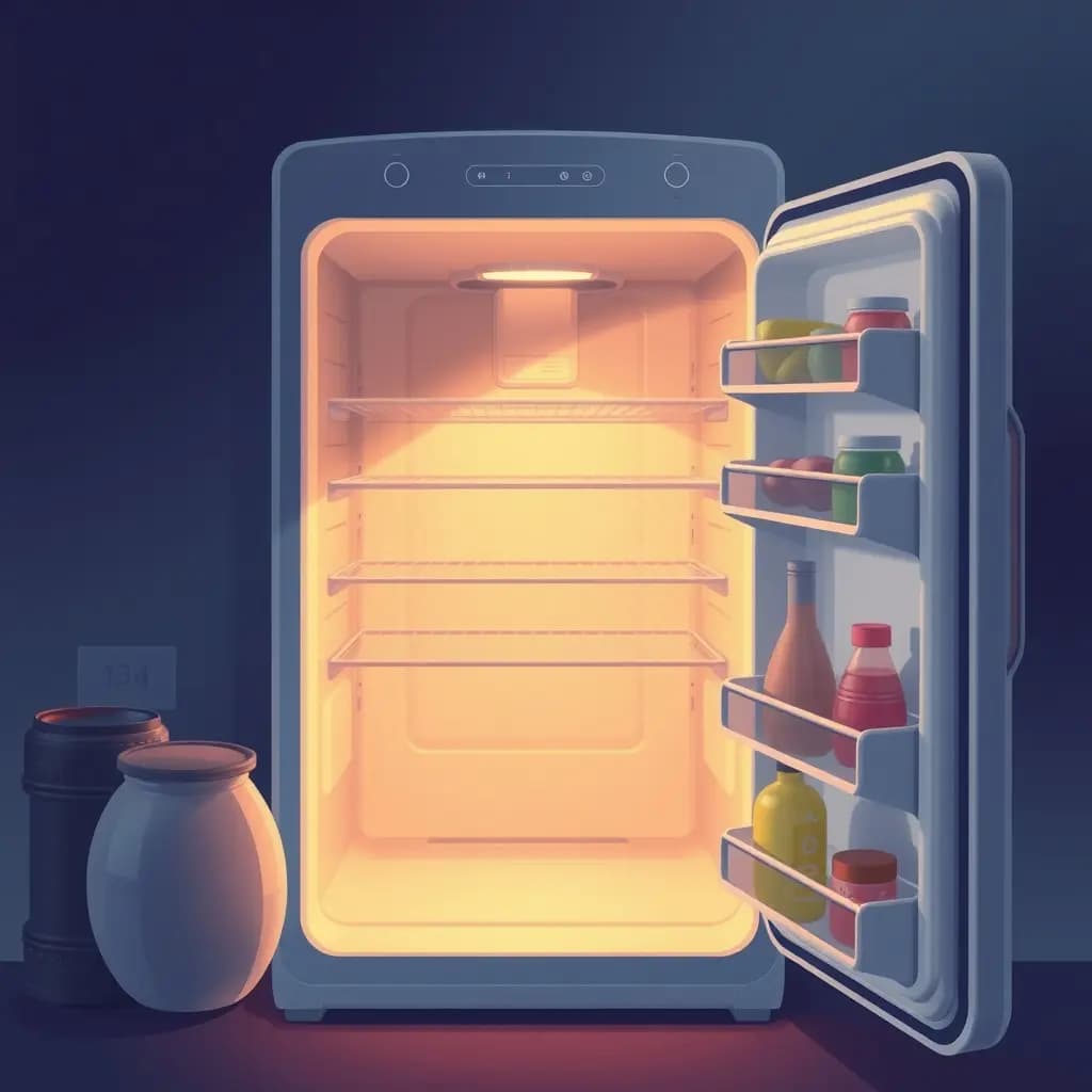 Dream illustration: Empty refrigerator