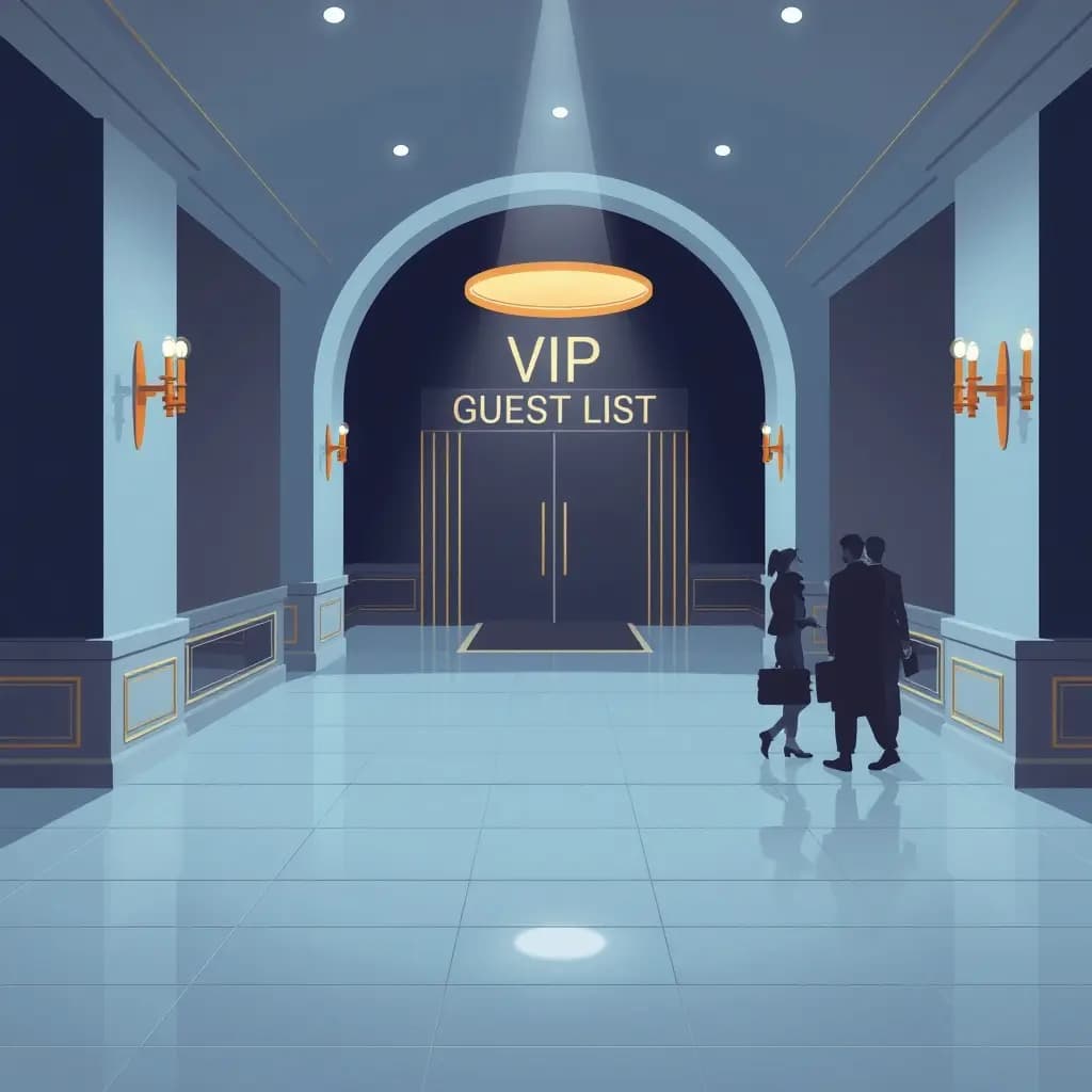 Dream illustration: Empty VIP guest list dream