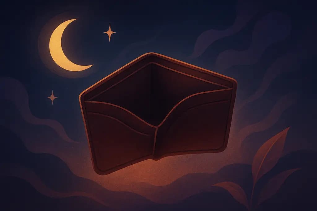 Dream illustration: Empty wallet or purse