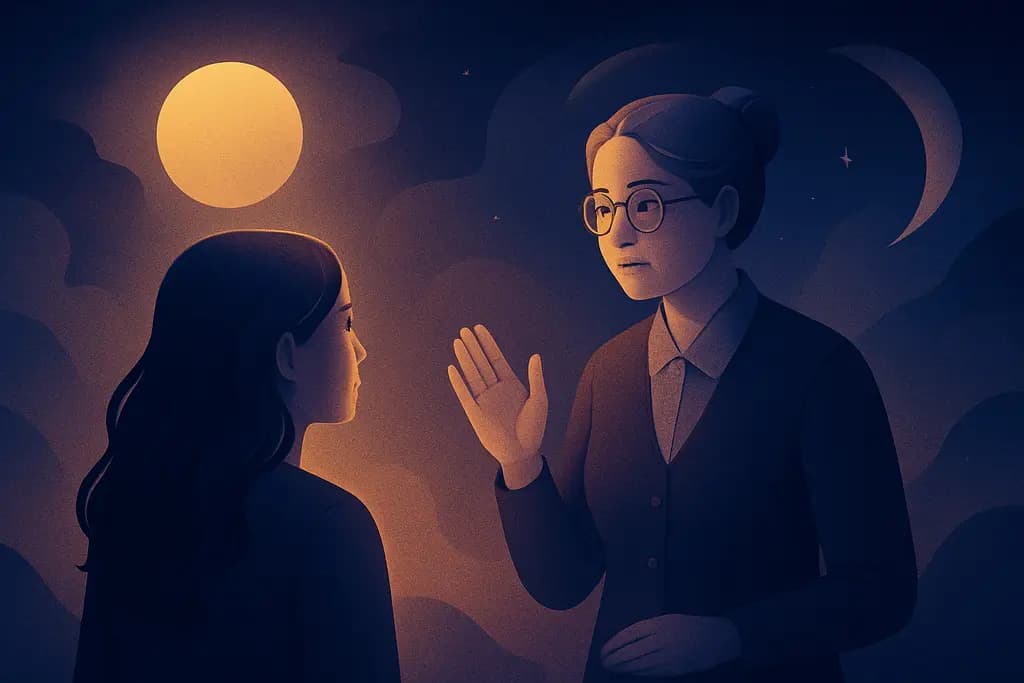 Dream illustration: Encountering a childhood teacher