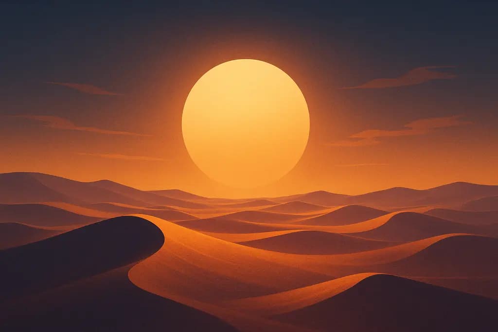 Dream illustration: Endless desert sun